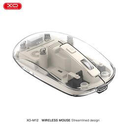 Chuột Sạc Bluetooth / 2.4Hz không dây XO M12 trong suốt ( Nhiều Màu)