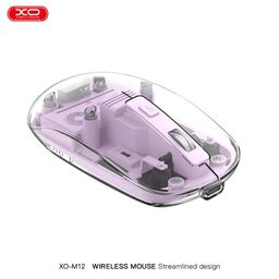 Chuột Sạc Bluetooth / 2.4Hz không dây XO M12 trong suốt ( Nhiều Màu)
