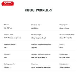 Tai Nghe Bluetooth TWS XO T2Pods