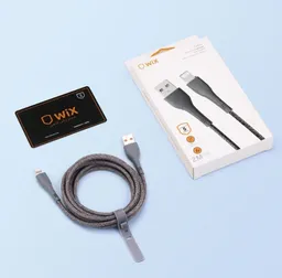 Cáp iPhone dây dù dài 2M hãng WIX Fullbox chân A to L ( có hộp, màu ngẫu nhiên)