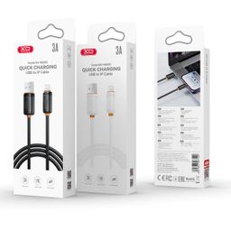 Cáp Sạc Nhanh C To L dài 1M (27W) XO Q302A (Đen/Trắng)