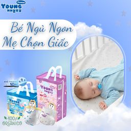 Combo 2 Bịch Tã Quần, Tã Dán, Bỉm Young Premium Hàn Quốc cho bé, chống hăm toà…