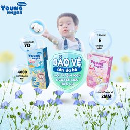 Combo 2 Bịch Tã Quần, Tã Dán, Bỉm Young Premium Hàn Quốc cho bé, chống hăm toà…