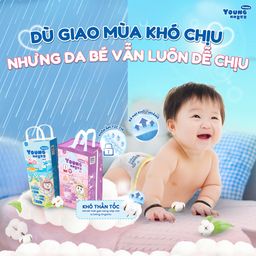 Combo 2 Bịch Tã Quần, Tã Dán, Bỉm Young Premium Hàn Quốc cho bé, chống hăm toà…