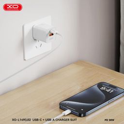 Combo Sạc 30W Kèm cáp ( C To C hoặc C To L) XO L149 (EU)