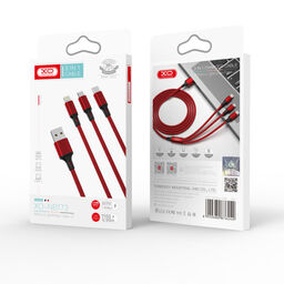 CÁP SẠC 3 ĐẦU XO-NB173 ( TYPE C+ LIGHTNING + MICRO USB)