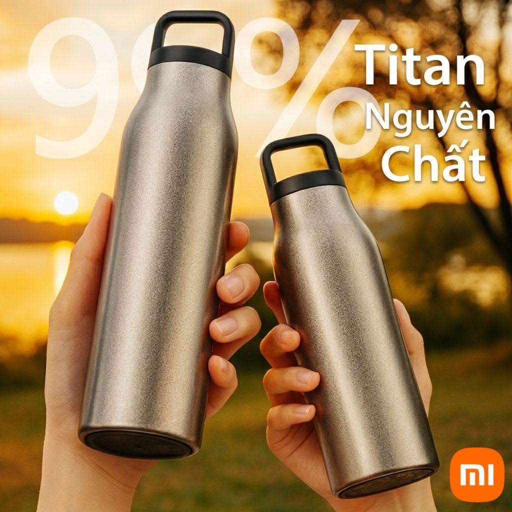 Bình Giữ Nhiệt Xiaomi Mijia Pure Titanium CUP G, vật liệu Titan siêu bền & an toàn