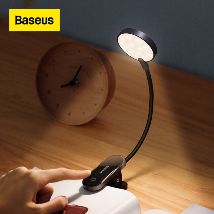 Đèn LED kẹp bàn đọc sách GOOSENECK SSL-909-WT ( cáp sạc bị ố vàng)