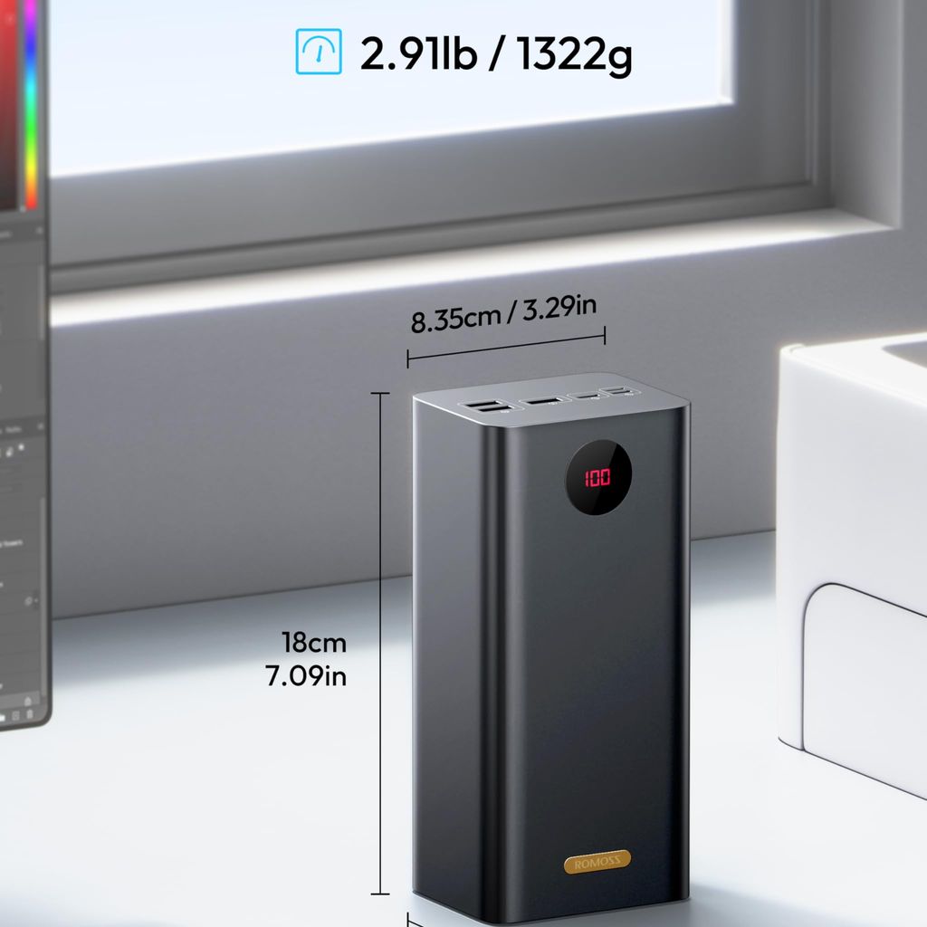 Pin dự phòng ROMOSS 60.000mAh PEA57, sạc nhanh 22.5W ( new - ko hộp)