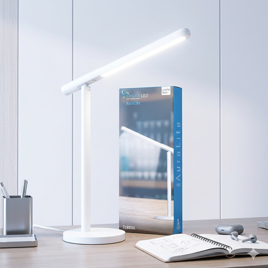 Đèn bàn SYSKA - AuraLite TL8850L. đèn đọc sách 10W,  ánh sáng trắng