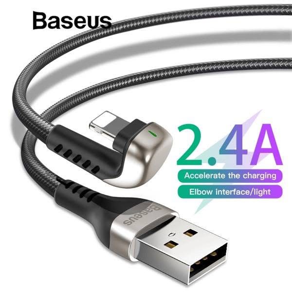 Cáp iPhone hãng Baseus game thủ hình chữ U 2.4A dài 1 méti