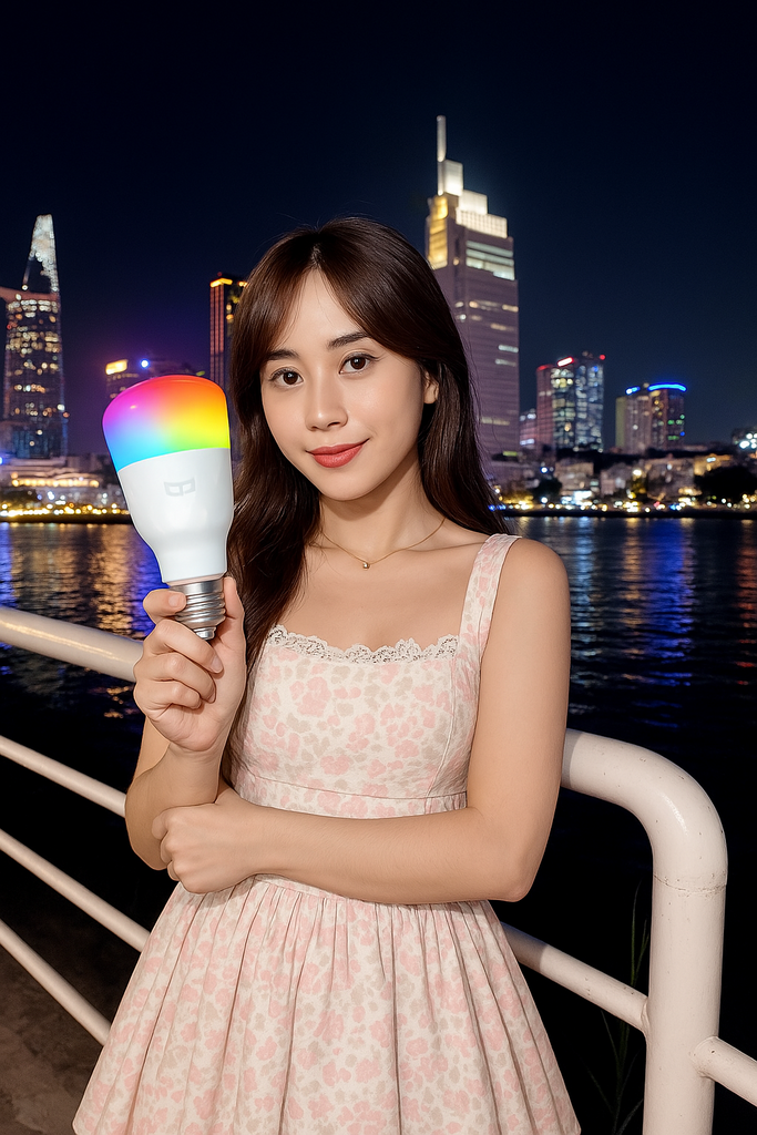 Bản quốc tế- Bóng đèn LED thông minh XIAOMI Yeelight W3 E26/E27, điều khiển App, đèn RGB