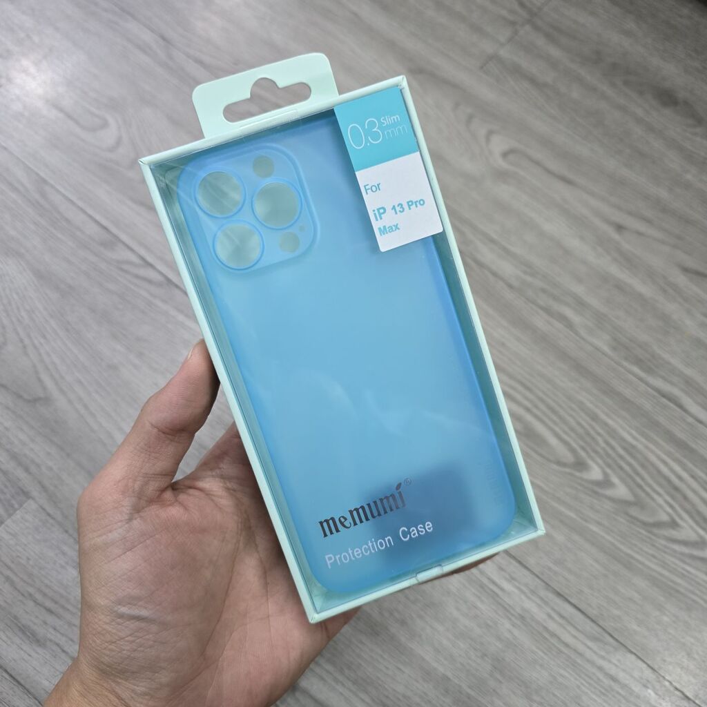 Ốp siêu mỏng Memumi 0.3mm cho iPhone 13 Pro Max (Xanh Dương Nhạt)