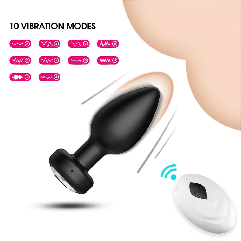 Phích cắm hậu môn điều khiển từ xa 10 cấp độ