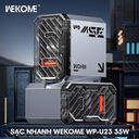 Củ sạc nhanh 35W hãng WEKOME WP-U23 2 cổng sạc hỗ trợ sạc nhanh PPS, PD, GaN