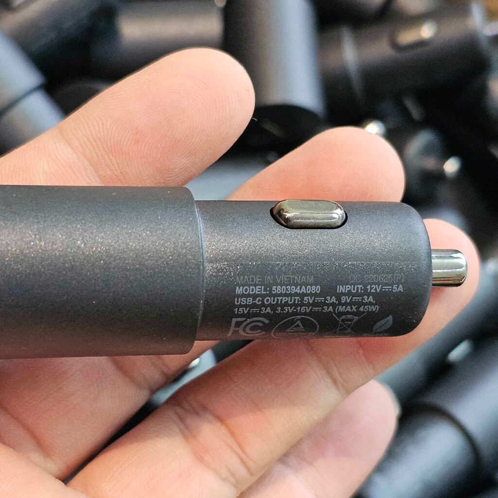 <Không hộp> Tẩu sạc siêu nhanh xe hơi 45w hãng VERZION (Mỹ )