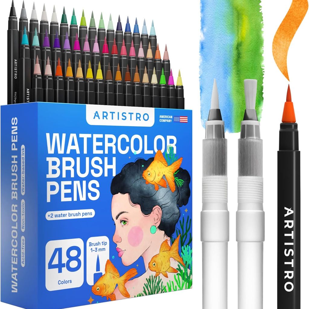 Bộ 48 bút màu nước ARTISTRO 48 Watercolor Brush Pens
