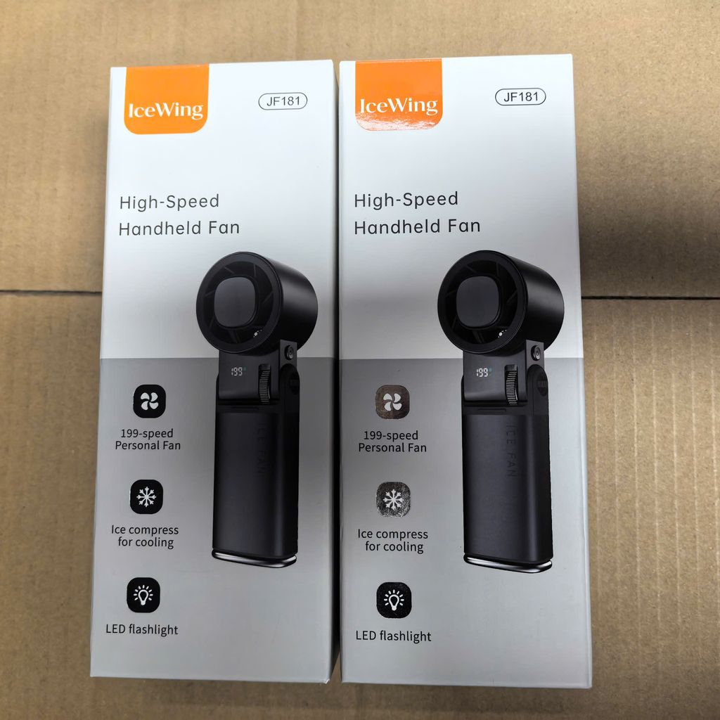 Sẵn giao ngay - Quạt mini cầm tay JF181 Vỏ Nhôm Cao Cấp - ĐEN