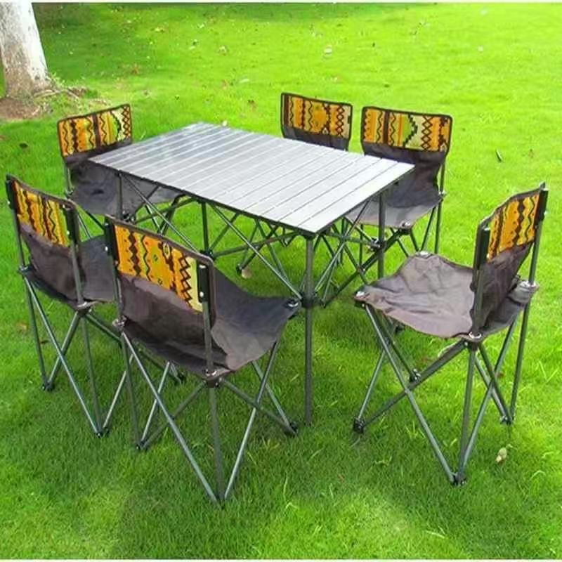 Bộ Bàn Ghế Dã Ngoại Camping Gấp Gọn 6 Ghế ( hàng Amazon Mỹ )