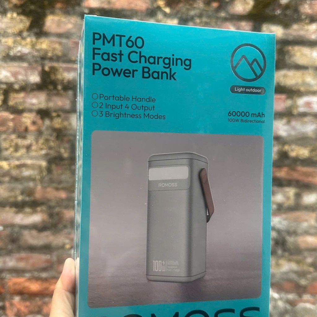 SDP 60.000mAh ROMOSS PMT60, sạc nhanh 100W - xanh rêu