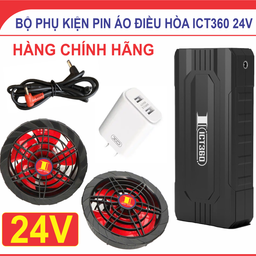 Bộ Phụ kiện pin áo điều hòa ICT360 24V (Gió siêu mạnh) (BH Pin Và Quạt)