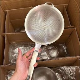 ￼Rây vợt lọc inox 304 16cm dụng cụ lọc nước cặn dầu bột rây chiên lưới