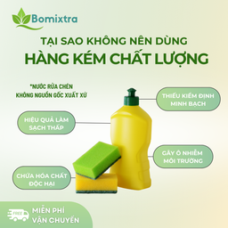 Nước rửa chén Enzym sinh học hương gừng tự nhiên bomi extra 500ml