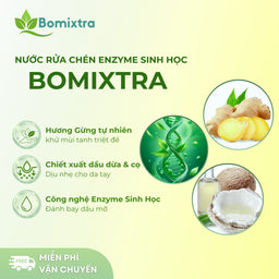 Nước rửa chén Enzym sinh học hương gừng tự nhiên bomi extra 500ml