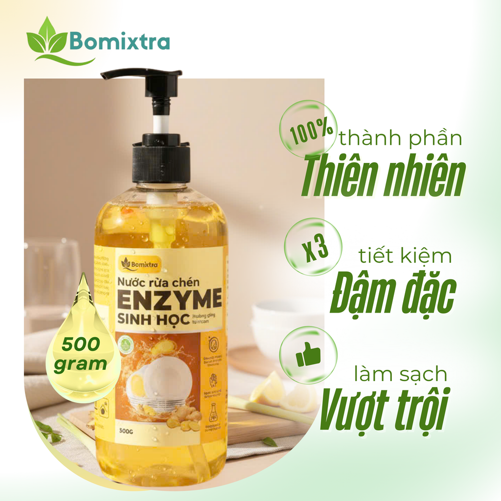 BOMI EXTRA – NƯỚC RỬA CHÉN ENZYME SINH HỌC HƯƠNG GỪNG