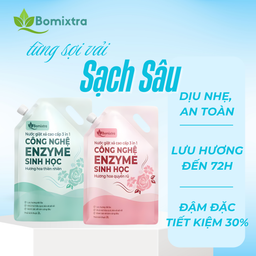 COMBO2 Túi Nước Giặt Xả 3In1 Bomixtra, Nước Giặt Cao Cấp Công Nghệ Enzyme Giặt…