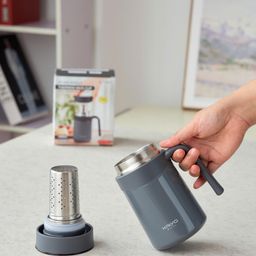 Cốc giữ nhiệt inox 304 kèm lọc trà Kaiyo 350ml