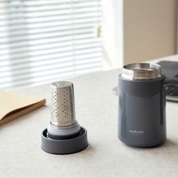 Cốc giữ nhiệt inox 304 kèm lọc trà Kaiyo 350ml