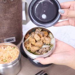Hộp Cơm Giữ Nhiệt Inox304 SEKA 1,7L màu Hồng Ruby - SK8059