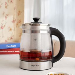 Ấm siêu tốc thuỷ tinh borosilicate kèm lọc trà có điều chỉnh nhiệt độ Kaiyo 1.…