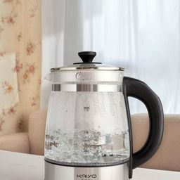 Ấm siêu tốc thuỷ tinh borosilicate kèm lọc trà có điều chỉnh nhiệt độ Kaiyo 1.…