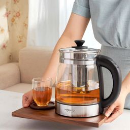 Ấm siêu tốc thuỷ tinh borosilicate kèm lọc trà có điều chỉnh nhiệt độ Kaiyo 1.…