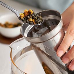 Ấm siêu tốc thuỷ tinh borosilicate kèm lọc trà có điều chỉnh nhiệt độ Kaiyo 1.…