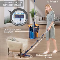 CÂY LAU NHÀ CHỮ NHẬT TÁCH NƯỚC BẨN THÔNG MINH #Kaiyo