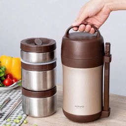 HỘP CƠM GIỮ NHIỆT KAIYO NHẬT BẢN 3 TẦNG cực xịn và đẹp luôn