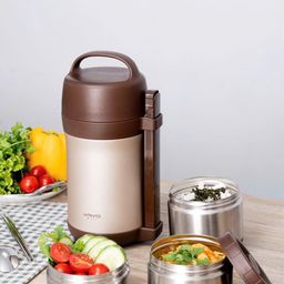 HỘP CƠM GIỮ NHIỆT KAIYO NHẬT BẢN 3 TẦNG cực xịn và đẹp luôn