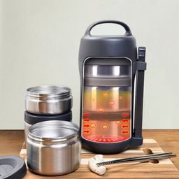 HỘP CƠM GIỮ NHIỆT KAIYO NHẬT BẢN 3 TẦNG cực xịn và đẹp luôn
