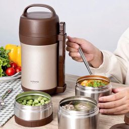 HỘP CƠM GIỮ NHIỆT KAIYO NHẬT BẢN 3 TẦNG cực xịn và đẹp luôn
