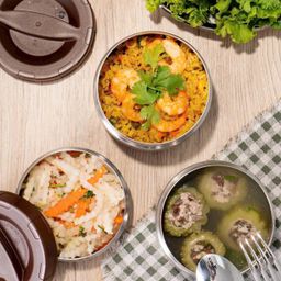 HỘP CƠM GIỮ NHIỆT KAIYO NHẬT BẢN 3 TẦNG cực xịn và đẹp luôn