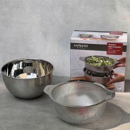 👉 Bộ rổ Inox KAIYO vừa là xửng hấp, vo gạo xong việc lại thành bộ tô rổ tuyệt…
