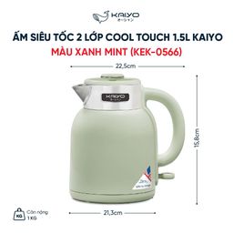 Ấm siêu tốc 2 lớp Cool touch Kaiyo 1.5L
