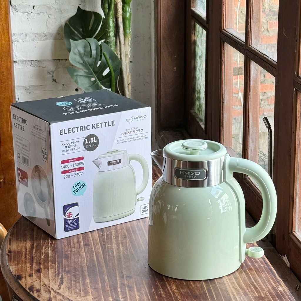 Ấm siêu tốc 2 lớp Cool touch Kaiyo 1.5L