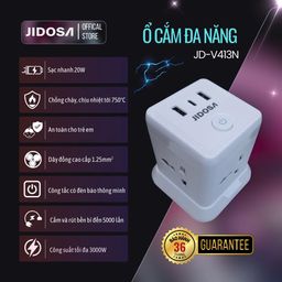 Ổ CẮM ĐIỆN THÁP VUÔNG JIDOSA 3000W ⚡️