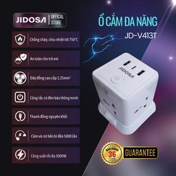 Ổ CẮM ĐIỆN THÁP VUÔNG JIDOSA 3000W ⚡️