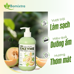 ✨💧 NƯỚC RỬA TAY ENZYME SINH HỌC BOMIXTRA – HƯƠNG DƯA LƯỚI (500G) 🍈