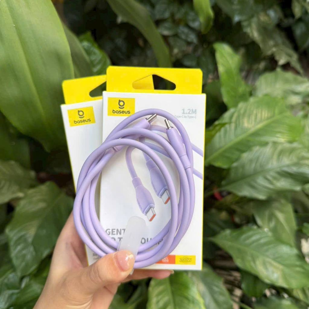 Cáp sạc nhanh 100W Baseus Silicone Pudding 1.2m C to C
